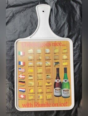 Brookpark VTG Ruinite Cheese Pairing Advertising Melamine Cutting Board Decor
